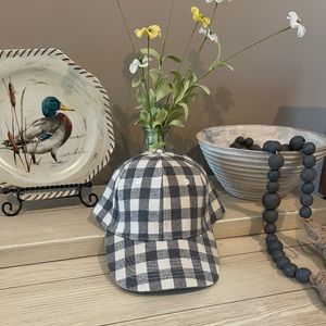 Cocus Pocus Buffalo Check Baseball Cap Hat Gray Plaid - Never Worn